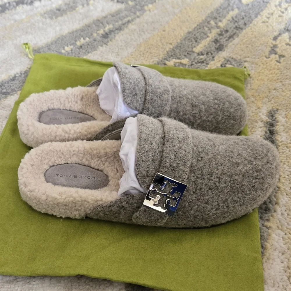 NWT Tory Burch Mellow Shearling Mule